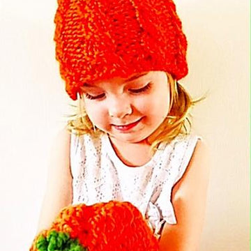 Chunky Cable Pumpkin Hat