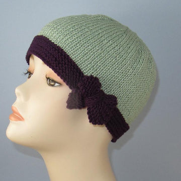 Tie Up Bow Beanie Circular Knitting Pattern