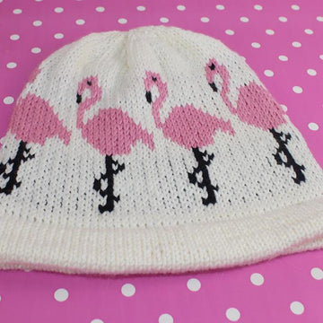 Flamingo Ski Beanie Hat CIRCULAR