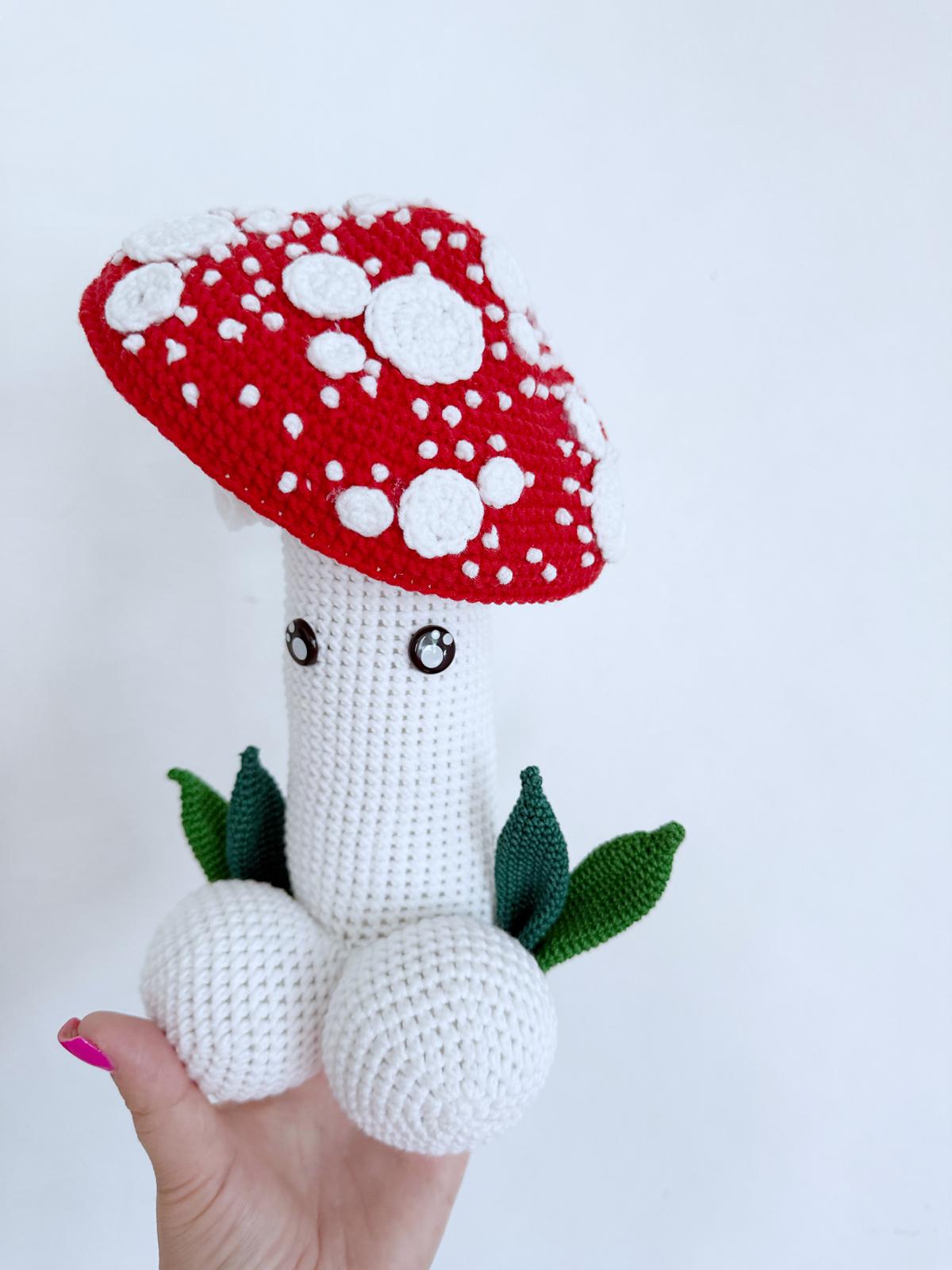 Fly Agaric mushrooms crochet penis