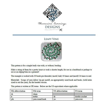Lariat Pattern Leafy Vine