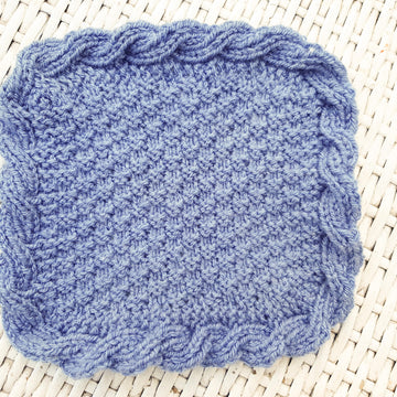 Reversible Cable Border Blanket