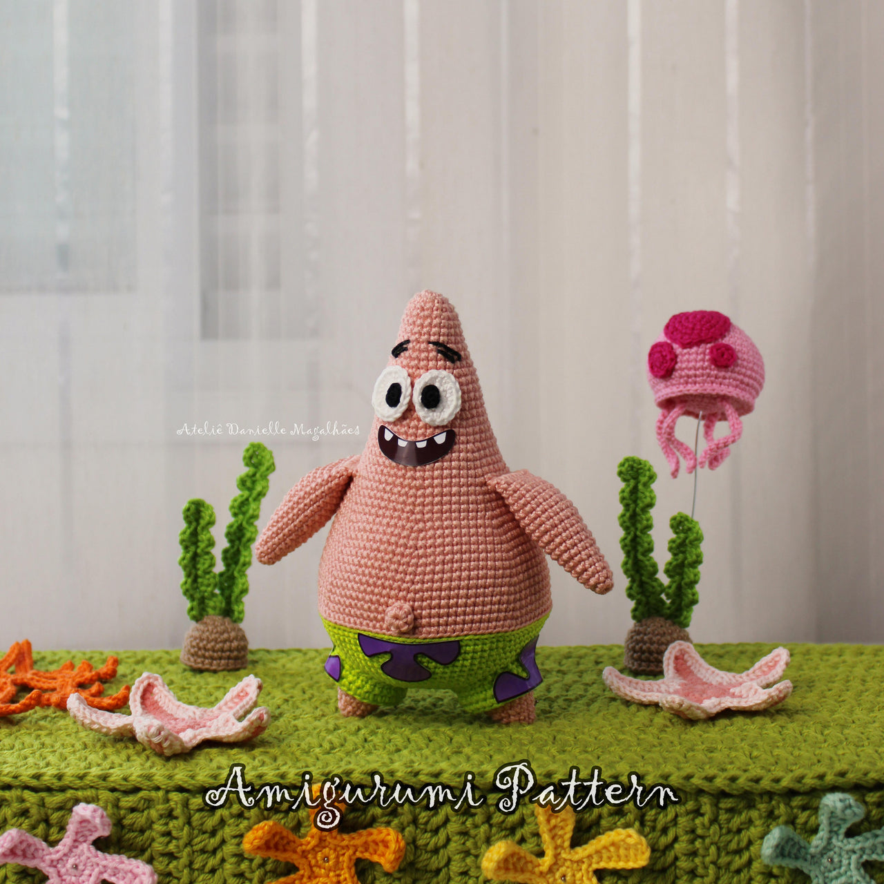 Starfish Shenanigans Amigurumi Pattern – Chibi Pink Star Plush | Cute Crochet PDF Pattern