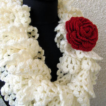 Marvellous Ruffle Lace Scarf Tutorial