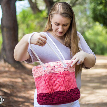 Bobble Basketweave Bag