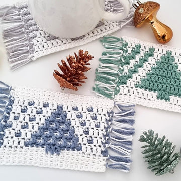 Christmas Tree Mosaic Coasters