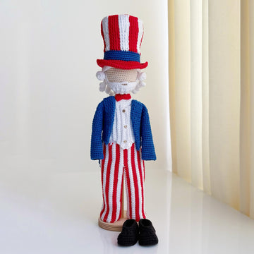 Amigurumi Statue of Liberty doll, crochet Uncle Sam pattern, Patriotic dolls, 4th of July decor