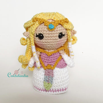 Zelda and Link amigurumi dolls - crochet patterns by Crochelandia