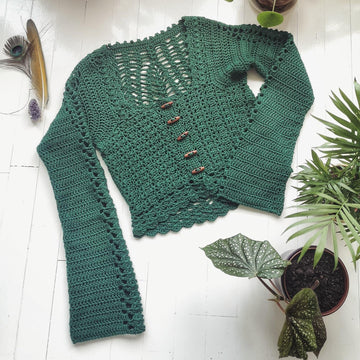 Olivia Crop Lace Cardigan