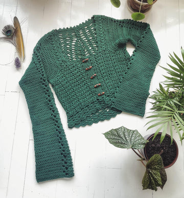 Olivia Crop Lace Cardigan
