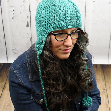 Aspen Cabled Ear Flap Beanie