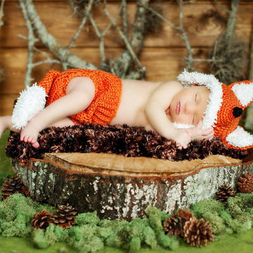 Fox Newborn - 12 Month Hat and Diaper Cover