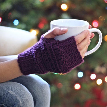 Riding the Rails Ribbed Fingerless Mitts