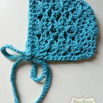 Diagonal Spike Stitch Baby Bonnet