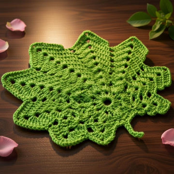 Crochet Leaf Coaster Pattern – Instant PDF Download + Video Tutorial