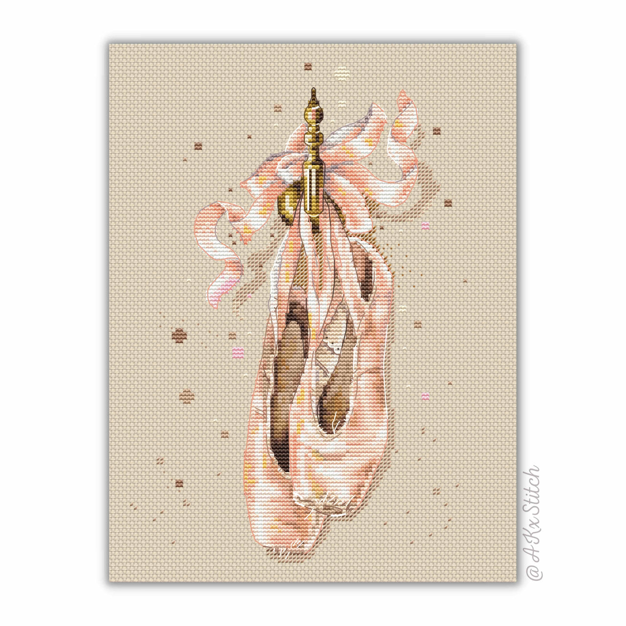 Ballet Pointe Shoes Cross Stitch PDF Pattern