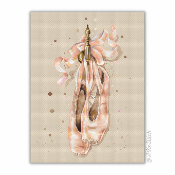 Ballet Pointe Shoes Cross Stitch PDF Pattern