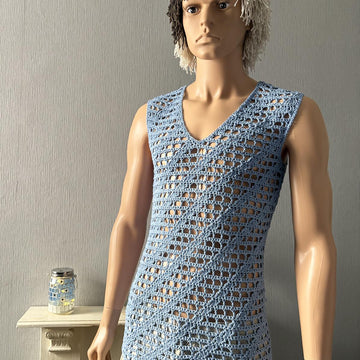 Barber's Pole Mesh Tank Top