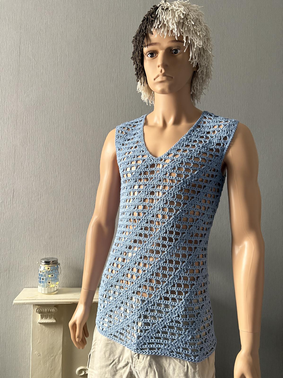 Barber's Pole Mesh Tank Top