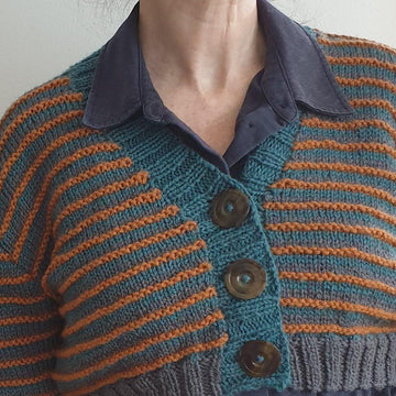 Stripy Cropped Cardigan