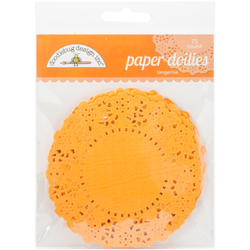 Doodlebug Doilies 4.5" 75/Pkg - Tangerine