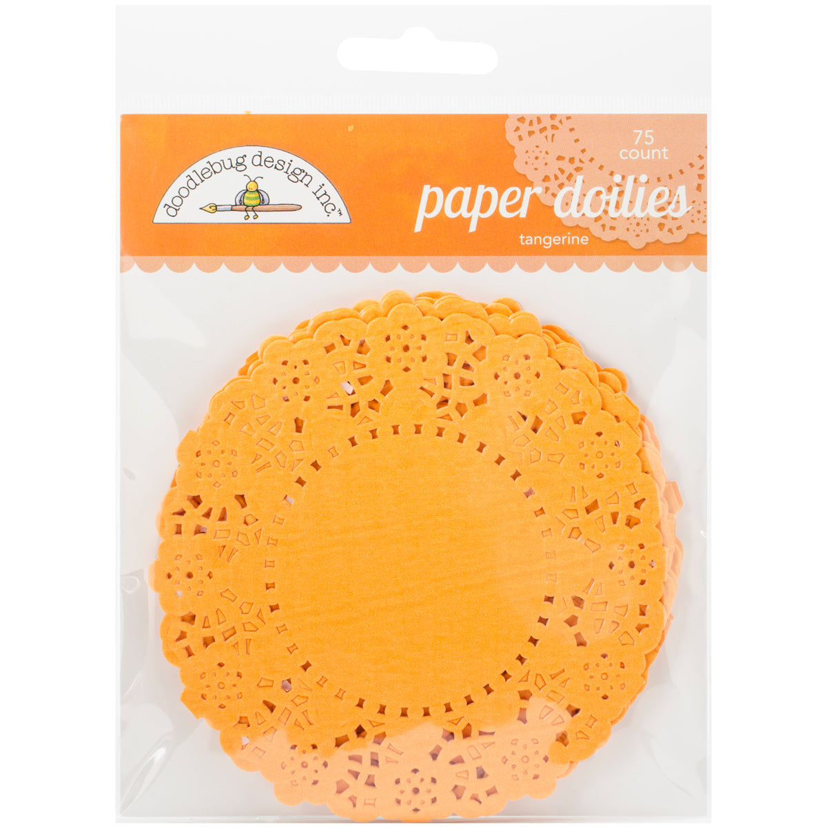 Doodlebug Doilies 4.5" 75/Pkg - Tangerine