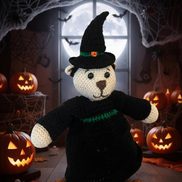 266 Bear with Pumpkin & Witch Halloween Costumes Crochet Pattern #266