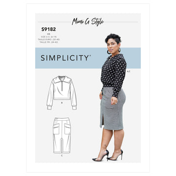 Simplicity Misses' Knit Top & Skirt S9182 - Sewing Pattern