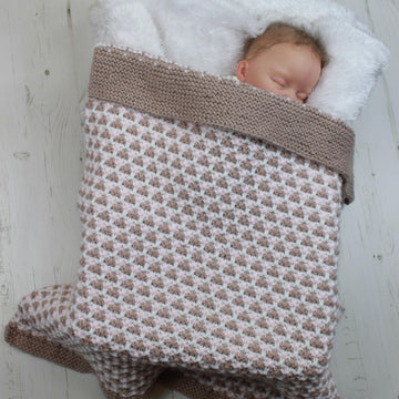 Knitting Pattern Buggy/stroller Blanket UK & USA Terms # 236
