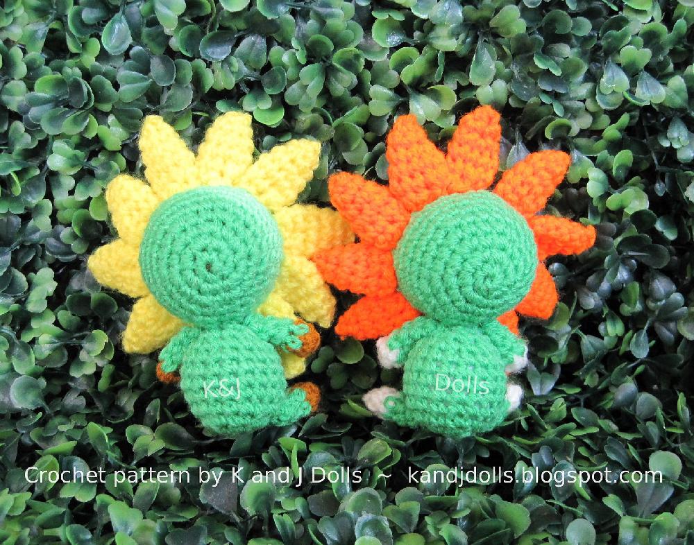 Bee, sunflowers and ladybug amigurumi crochet pattern