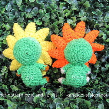 Bee, sunflowers and ladybug amigurumi crochet pattern