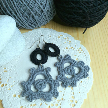 Triangle and ring earring