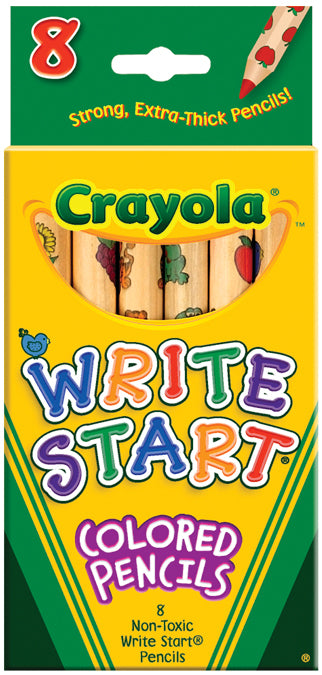 Crayola Write Start Colored Pencils - 8/Pkg Long