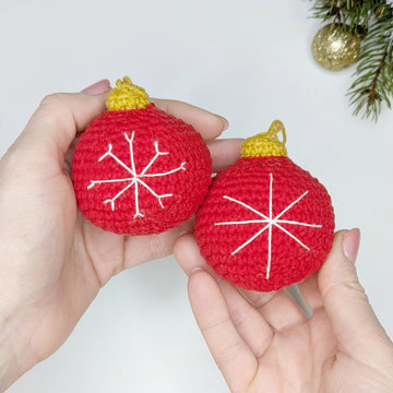 Crochet Christmas Baubles, Easy Crochet Ornament Pattern