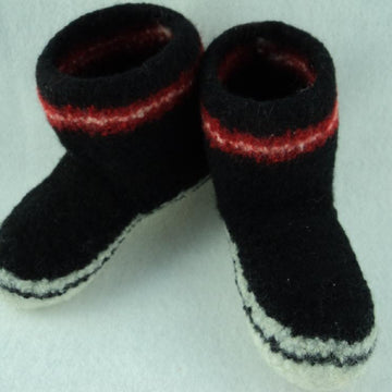Kids Boot Slipper Felted Knit Pattern