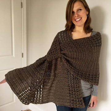Crochet Wrap Pattern: Gorgeous Gathered Wrap