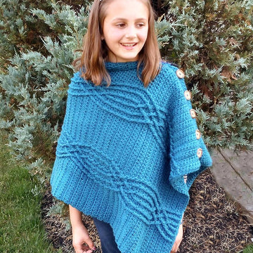 Cabled Poncho