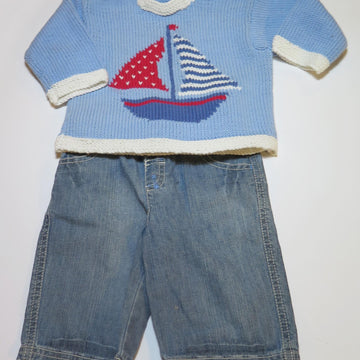 Sailing Boat Sweater for Babies and Toddlers