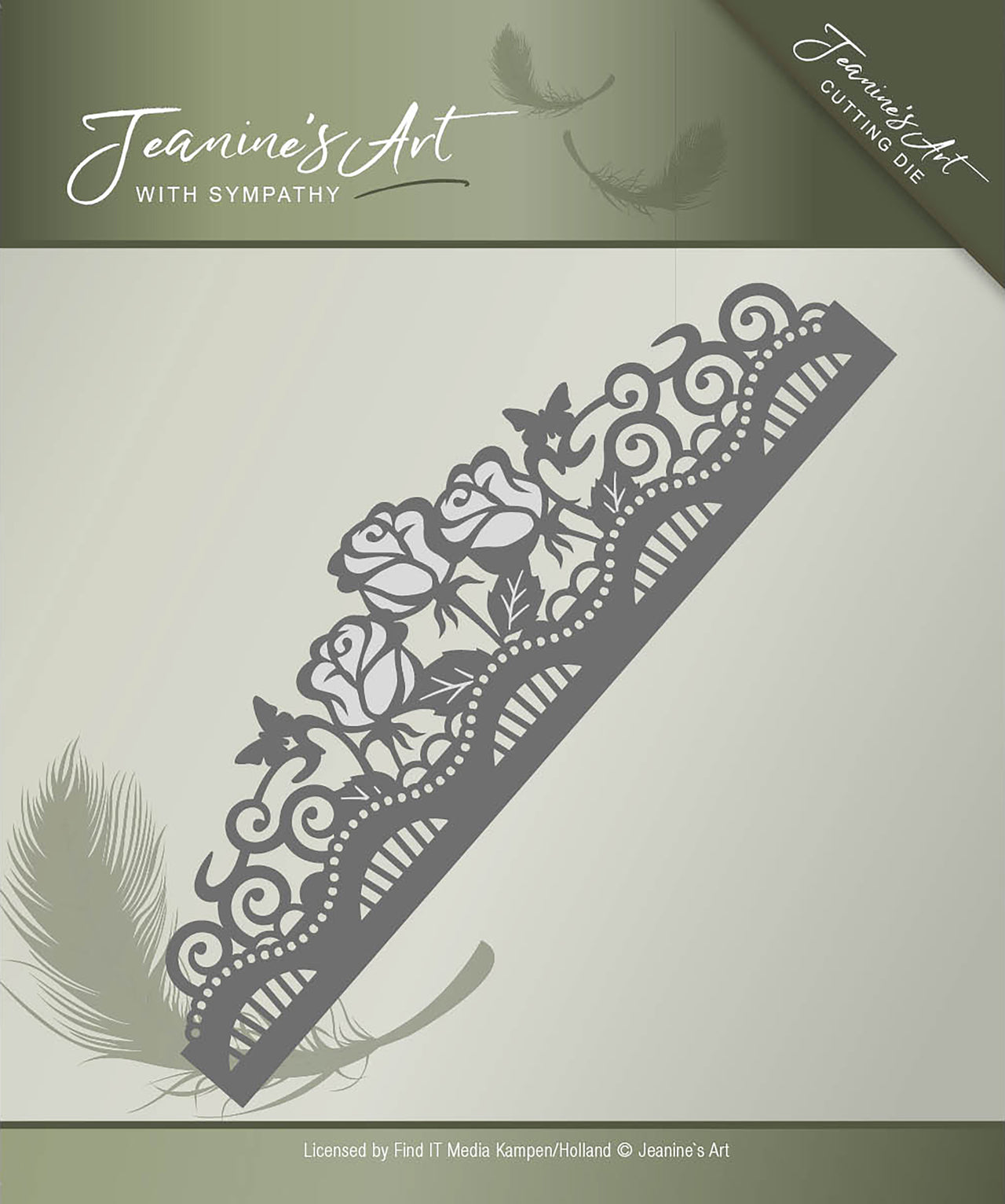 Find It Trading Jeanine's Art Die - Rose Border, With Sympathy