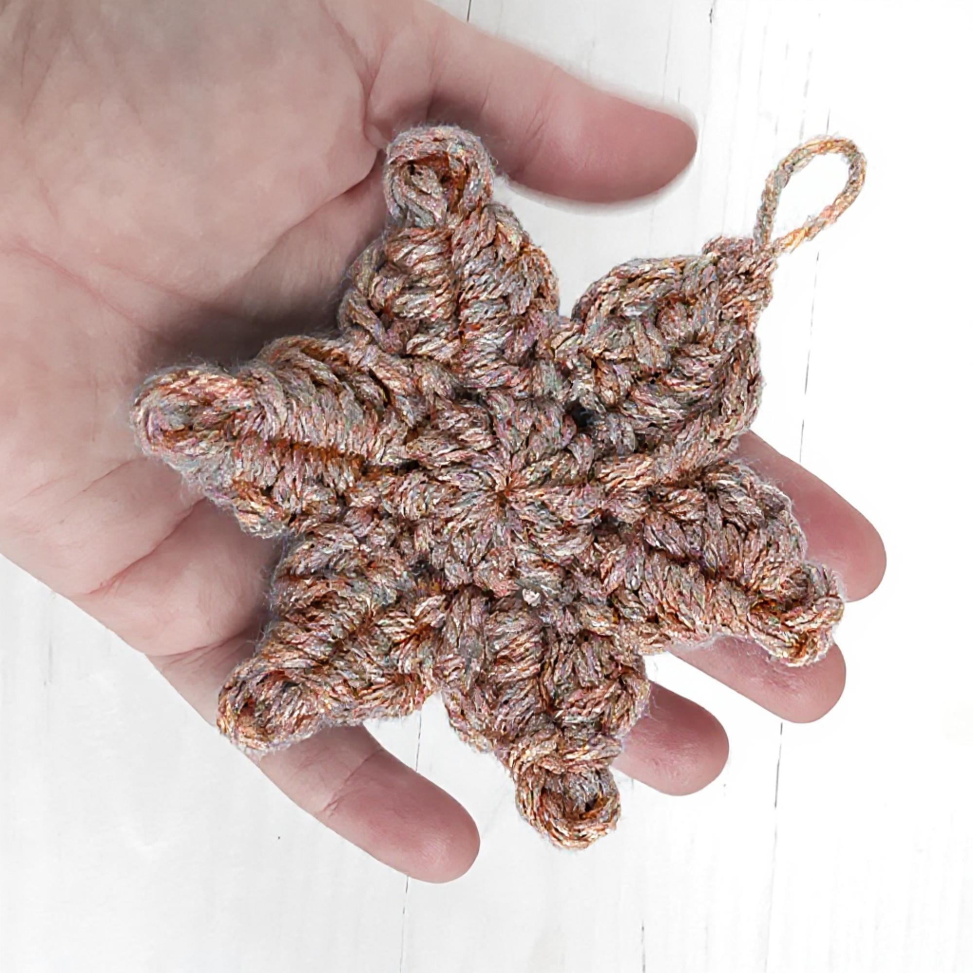 Christmas Crochet Snowflake Pattern, Farmhouse Decor Yule Ornament tree