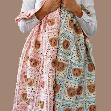 Vintage Style Teddy Bear Blanket