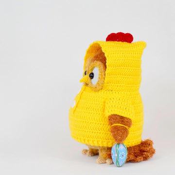 Owls in easter costumes, Easter Owls crochet pattern 3 in 1, English