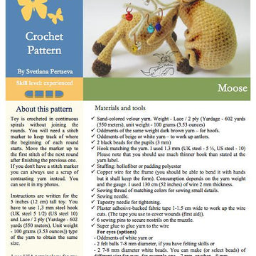 027 Moose Amigurumi toy with wire frame Ravelry