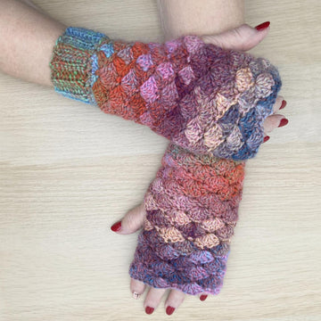 Ladies Fingerless Gloves Crochet Pattern # 459