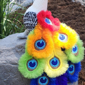 Rainbow Peacock Amigurumi