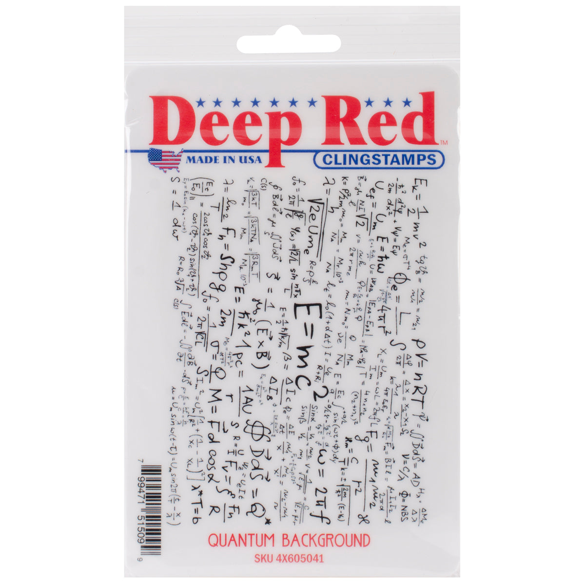 Deep Red Stamps Deep Red Cling Stamp 4.2"X3.1" - Quantum Background