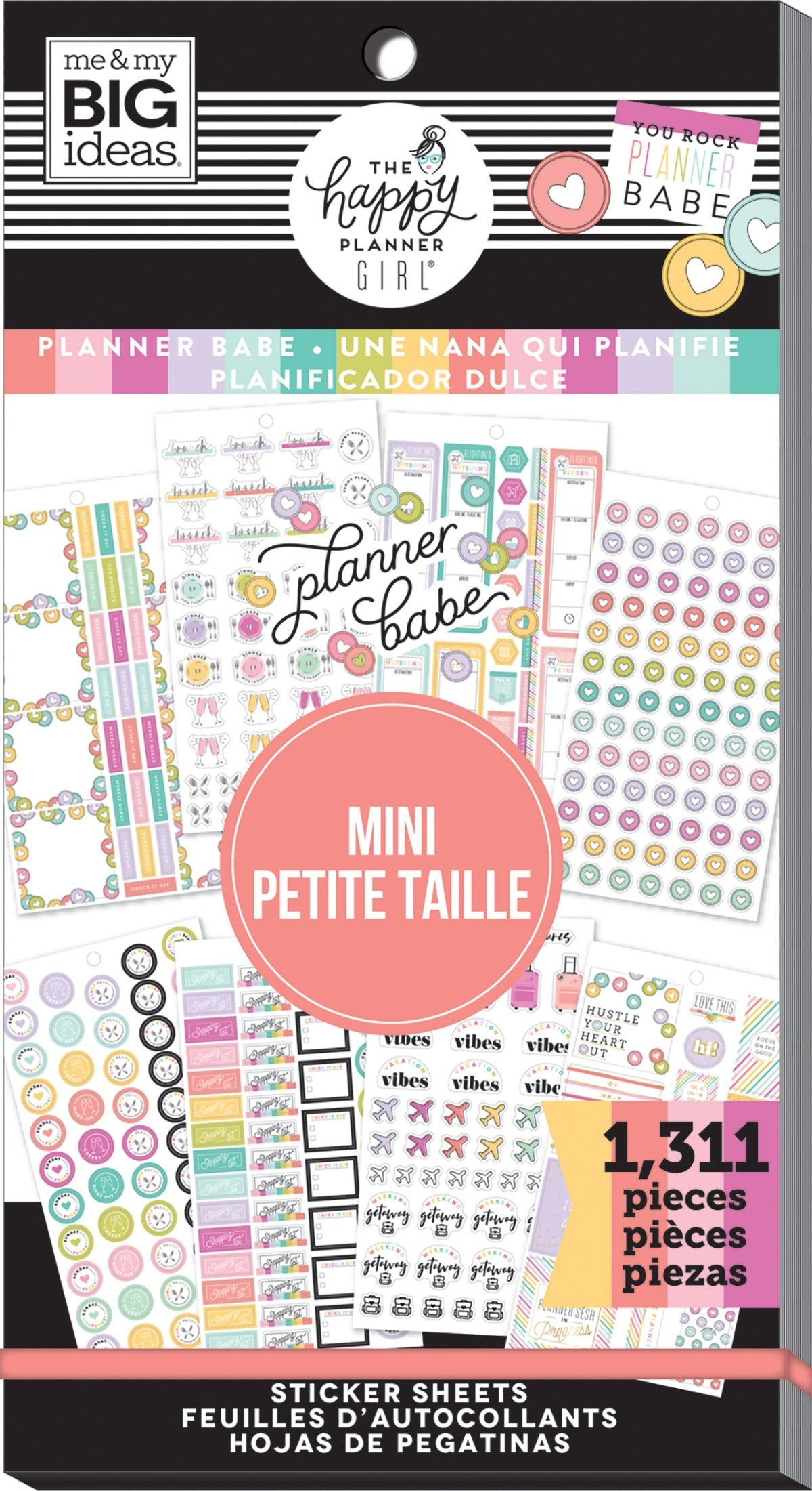Happy Planner Sticker Value Pack - Planner Babe, Mini 30 Sheets