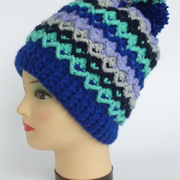 Crochet Aran Baby Beanie Hat