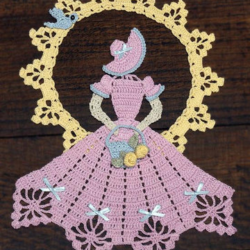 0740 Spring is in the Air Crinoline Girl Doily