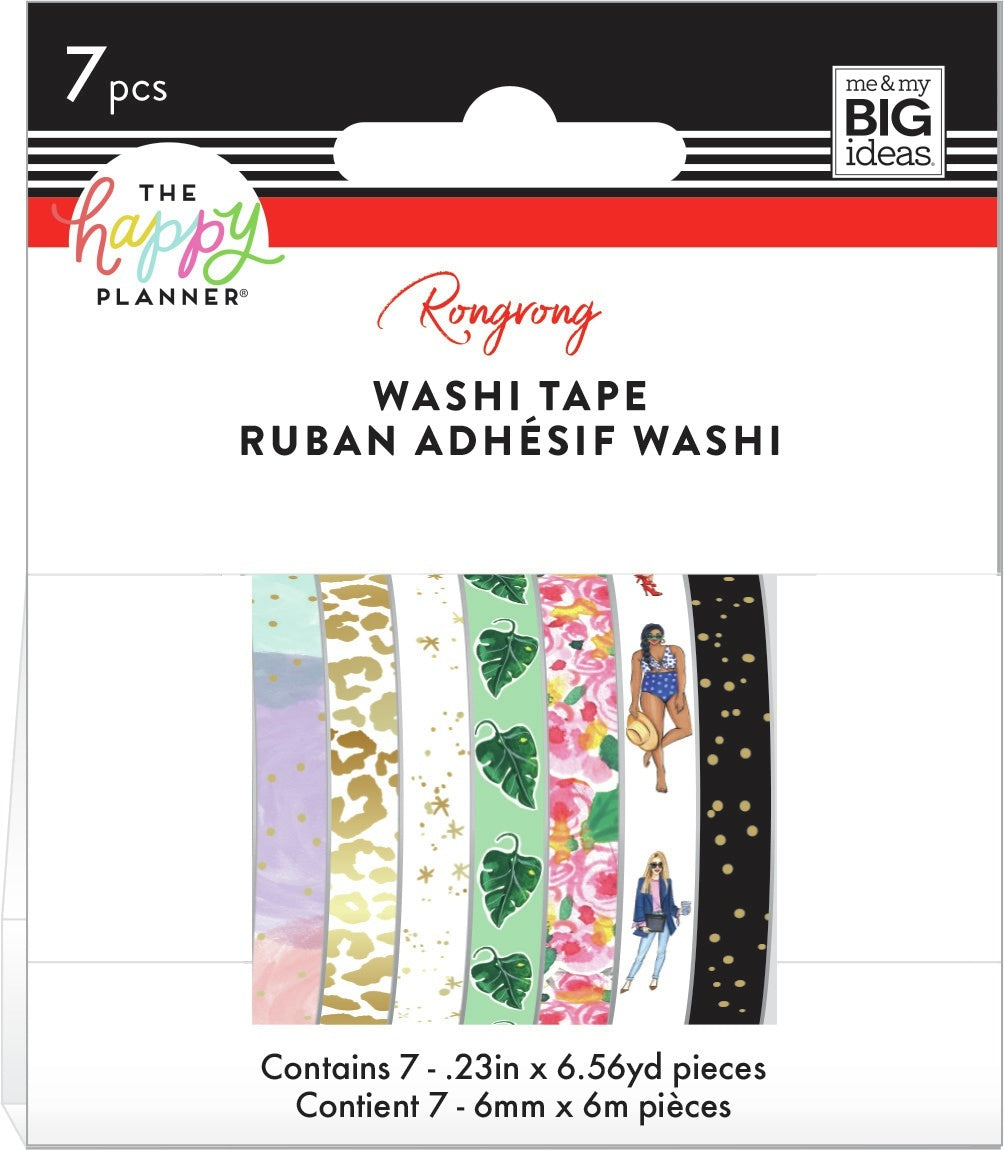 The Happy Planner Washi Tape 6mm/6.5yd Each 7/Pkg - Rongrong So Much Fun